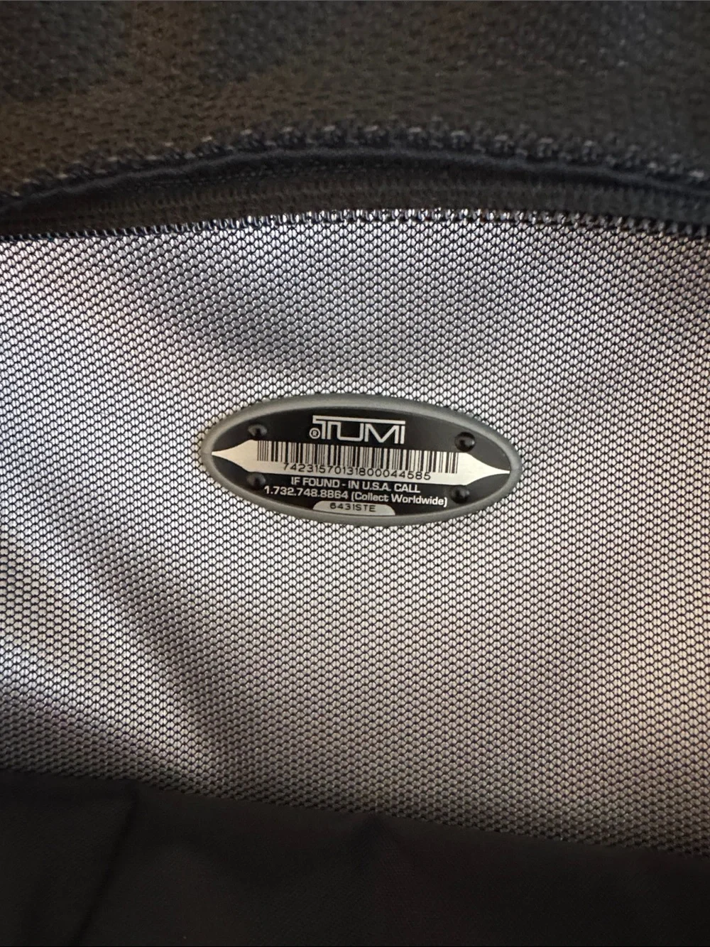 TUMI T3 Black Ballistic Nylon Hanging Garment Bag Carry On Suit Travel Luggage